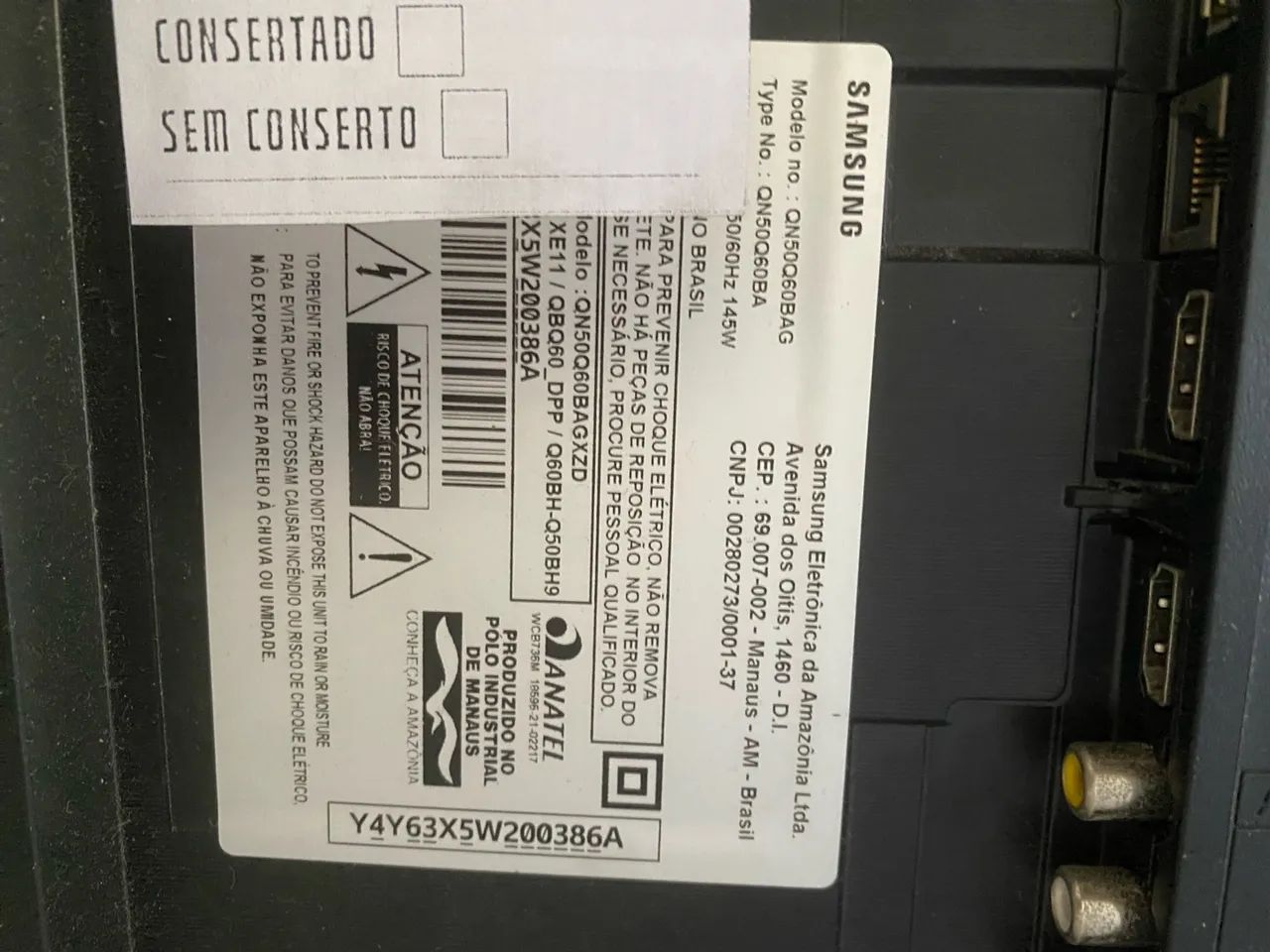 TV SAMSUNG QLED QN50 (Defeito) - Foto 3