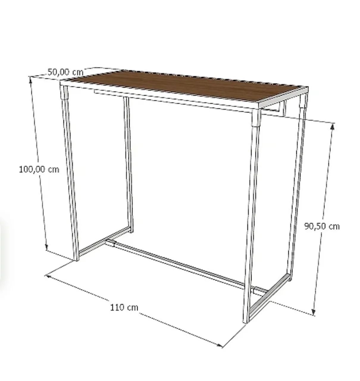 Mesa/ Balcão Cabideiro Dourada para Loja  - Foto 2