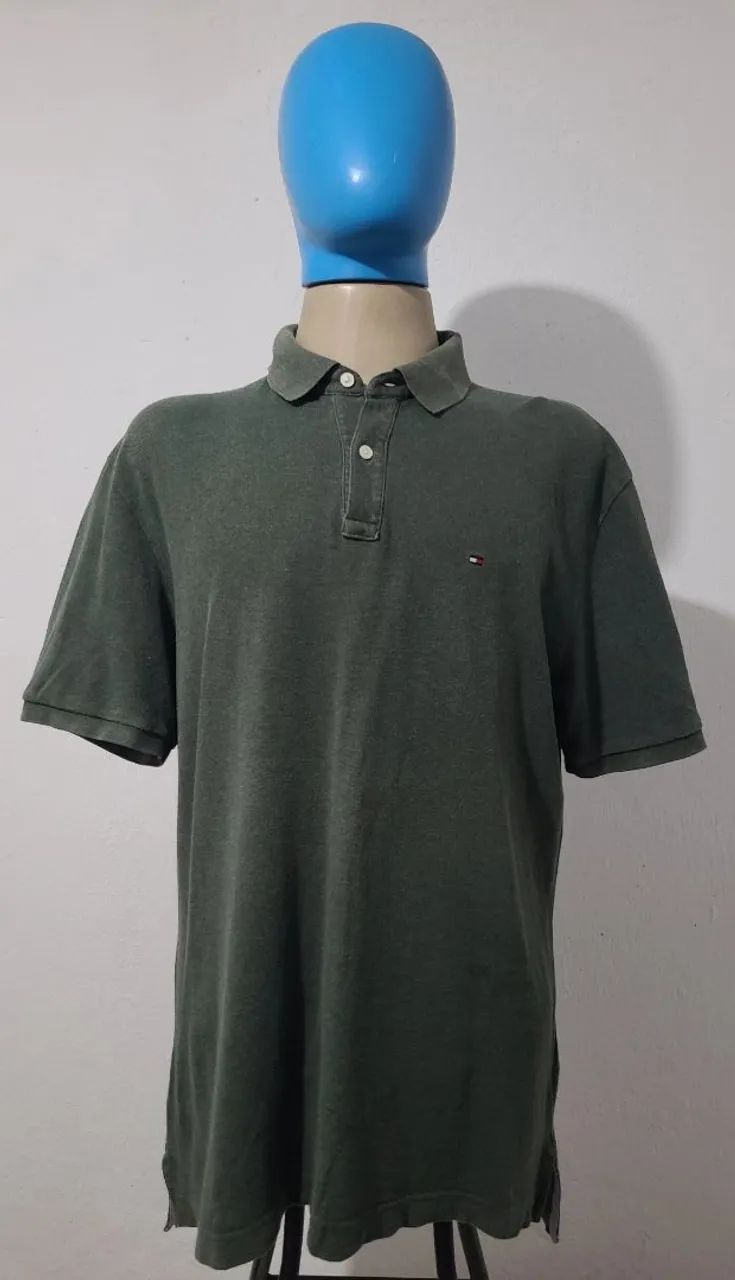 Blusa Polo da Tommy Hilfiger Verde tamanho XL, bonita, confortável, tecido macio. 