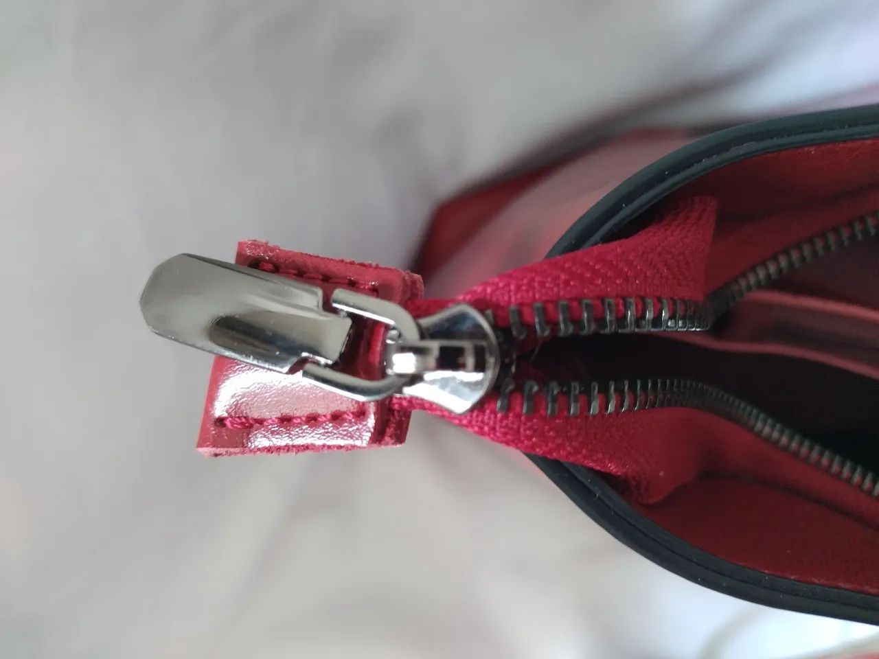 Bolsa Vermelha de Couro - Foto 3