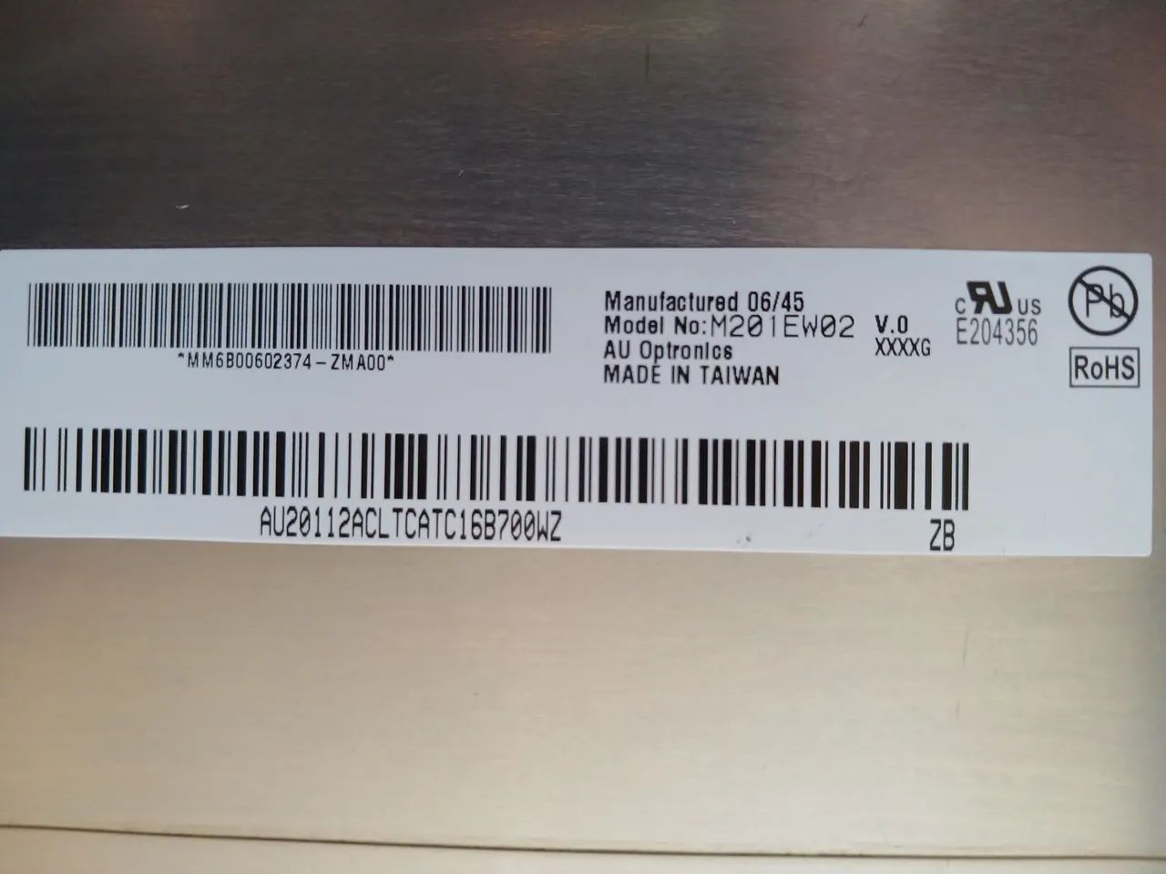 Tela Display LCD 20" M201EW02 v.0 30 pinos - Foto 5