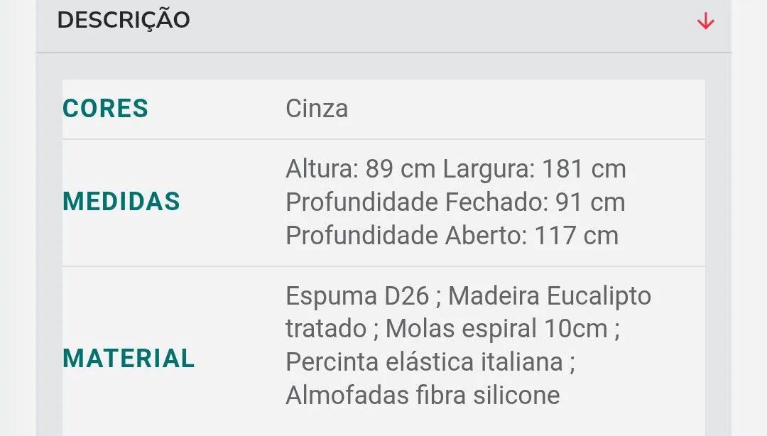 Sofá cama Dallas Linho cinza ou Bege / pague na entrega  - Foto 4