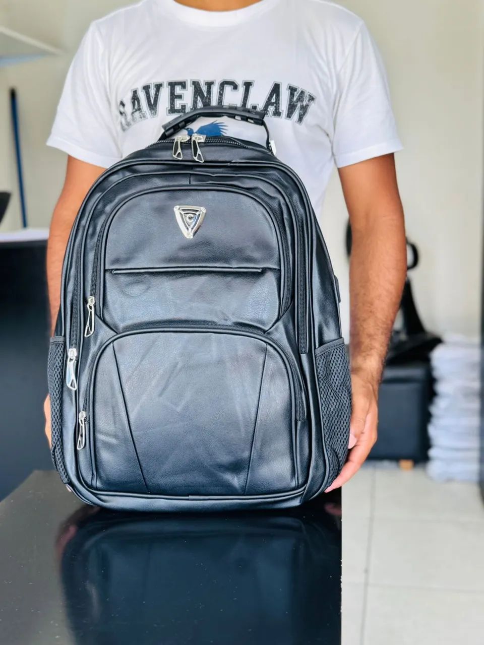 Mochila Masculina em Couro