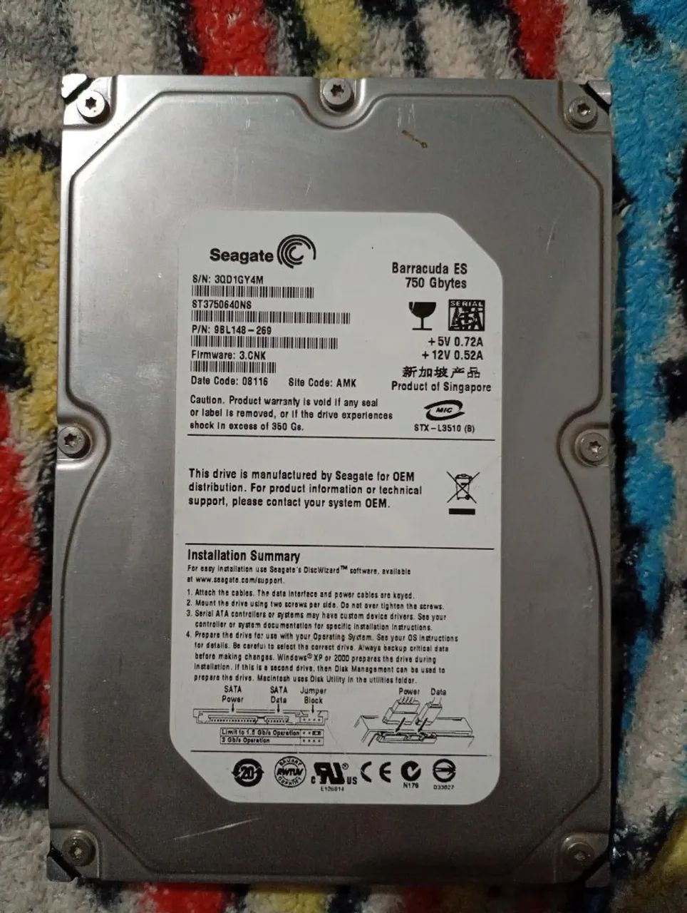 Hd de 750gb