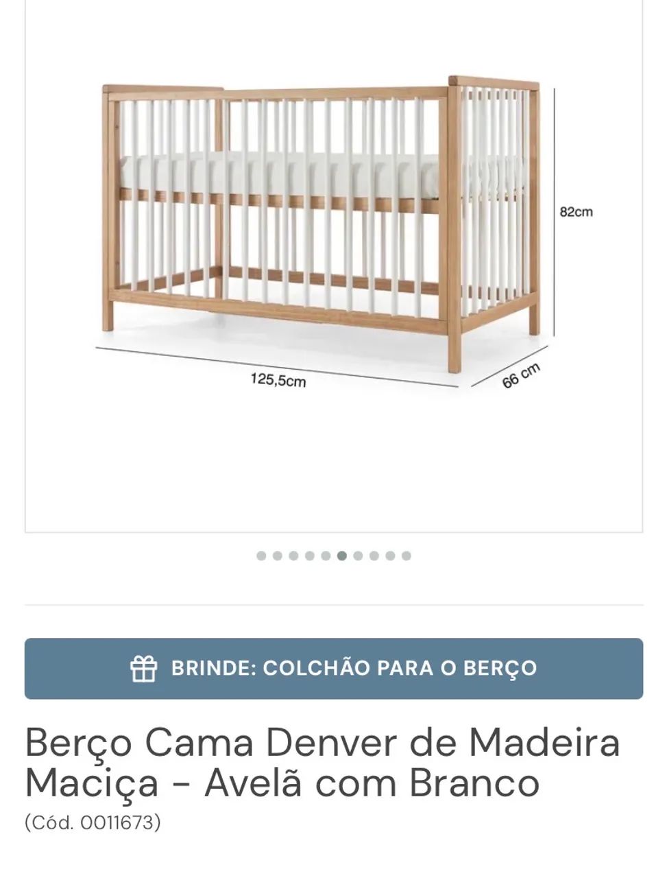 Berço/ cama denver tulipa - acompanha colchão e um lençol.  - Foto 5