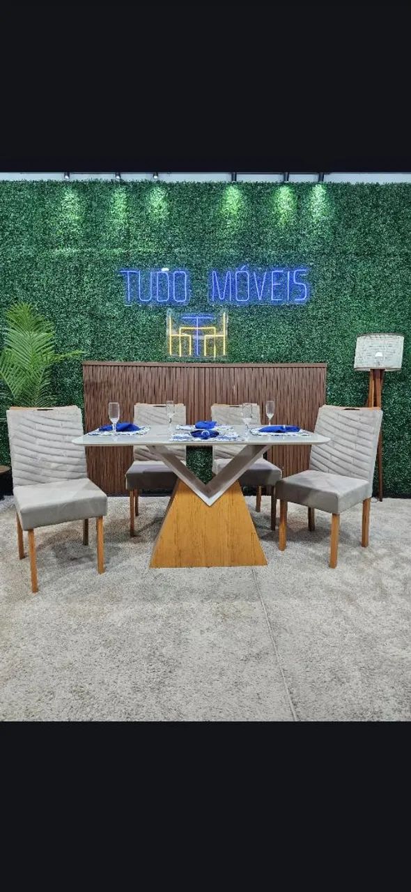 Conj. Completo de jantar com mesa + 4 cadeiras  - Foto 2