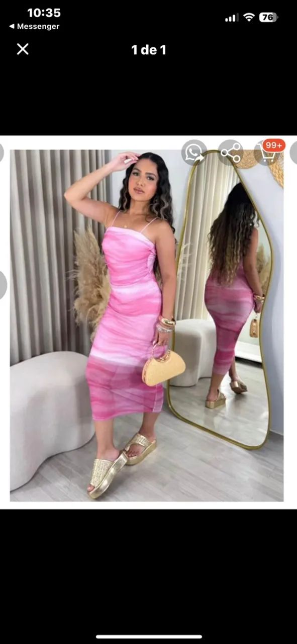 Vestido midi tule forrado com bojo