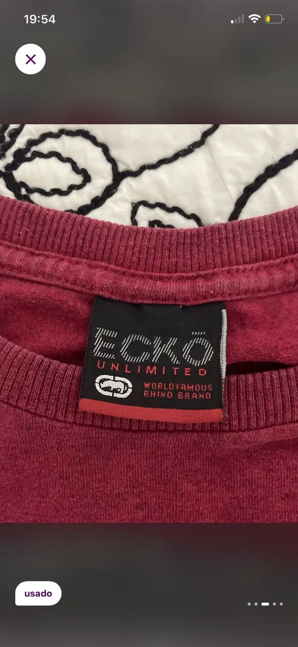 Camiseta vermelha Ecko tamanho gg - Foto 3