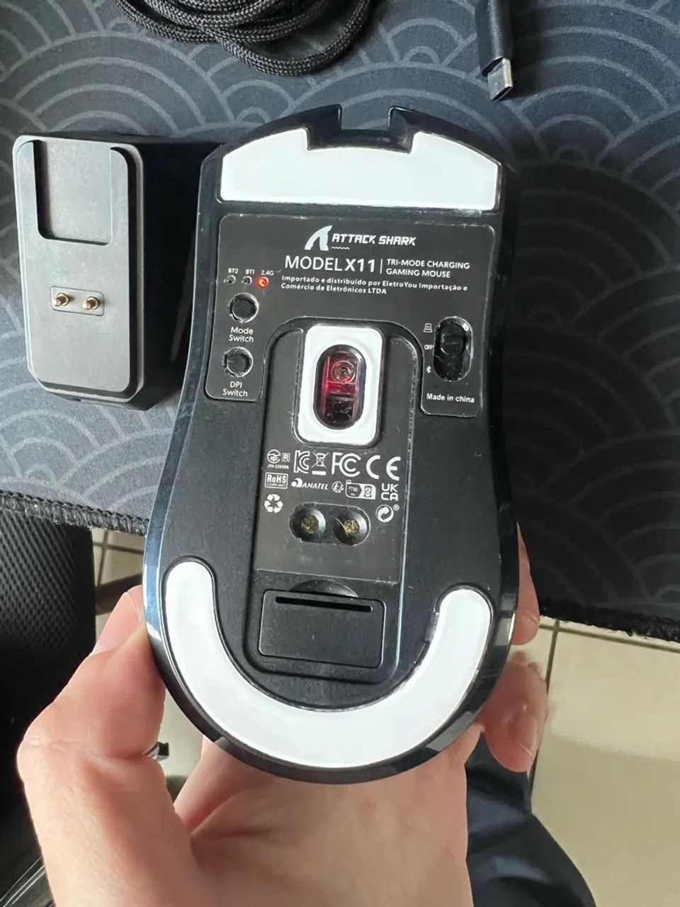 MOUSE ATTACK SHARK 11 COM DOCK - Foto 5