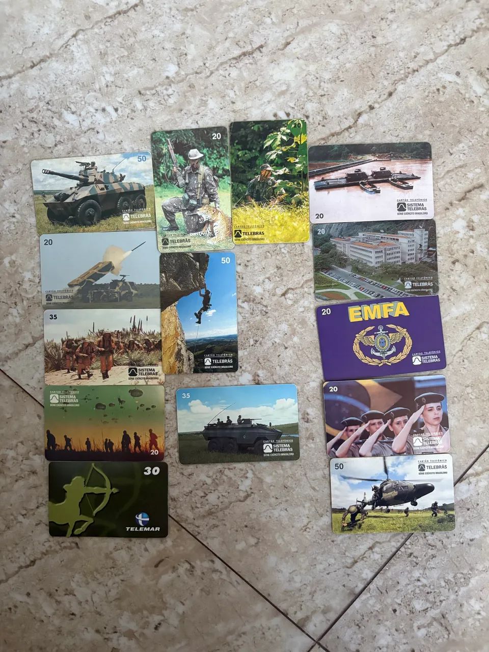 Cartão de Telefone Exercito- Telemar e Telebras