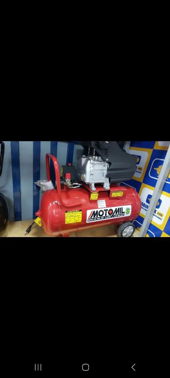 COMPRESOR 50LITROS BIVOLT 127/220V 130PSI 2,5CV MOTOMIL - Foto 2