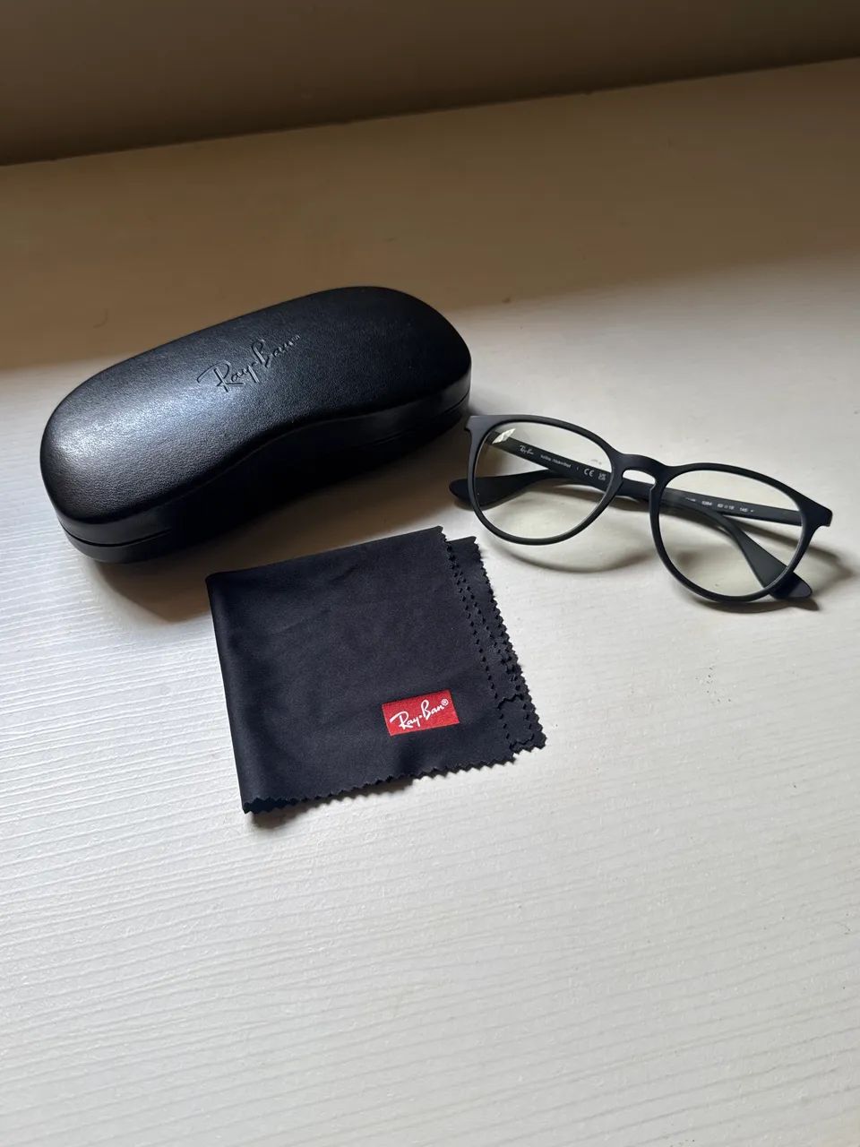 armação ray-ban preto fosco