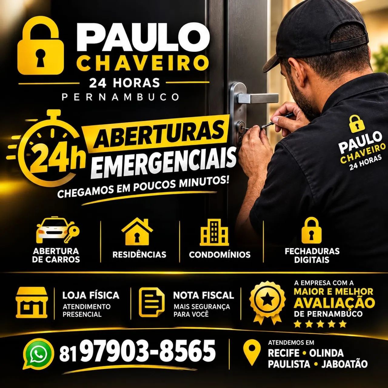 Chaveiro 24h em Recife