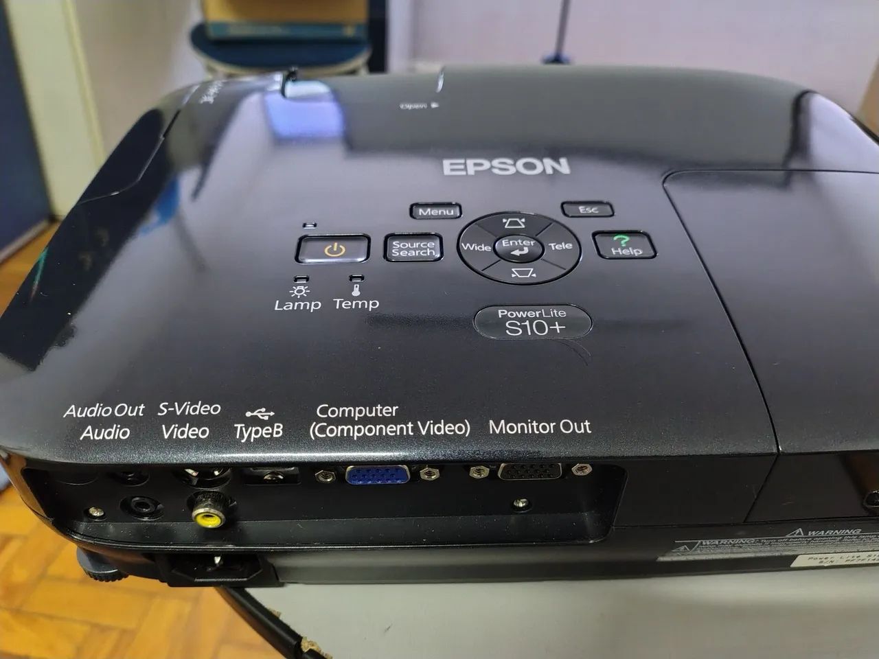 Projetor Epson Powerlite S10+usb Vga 2600lms 3 Lcd + Tela - Foto 3