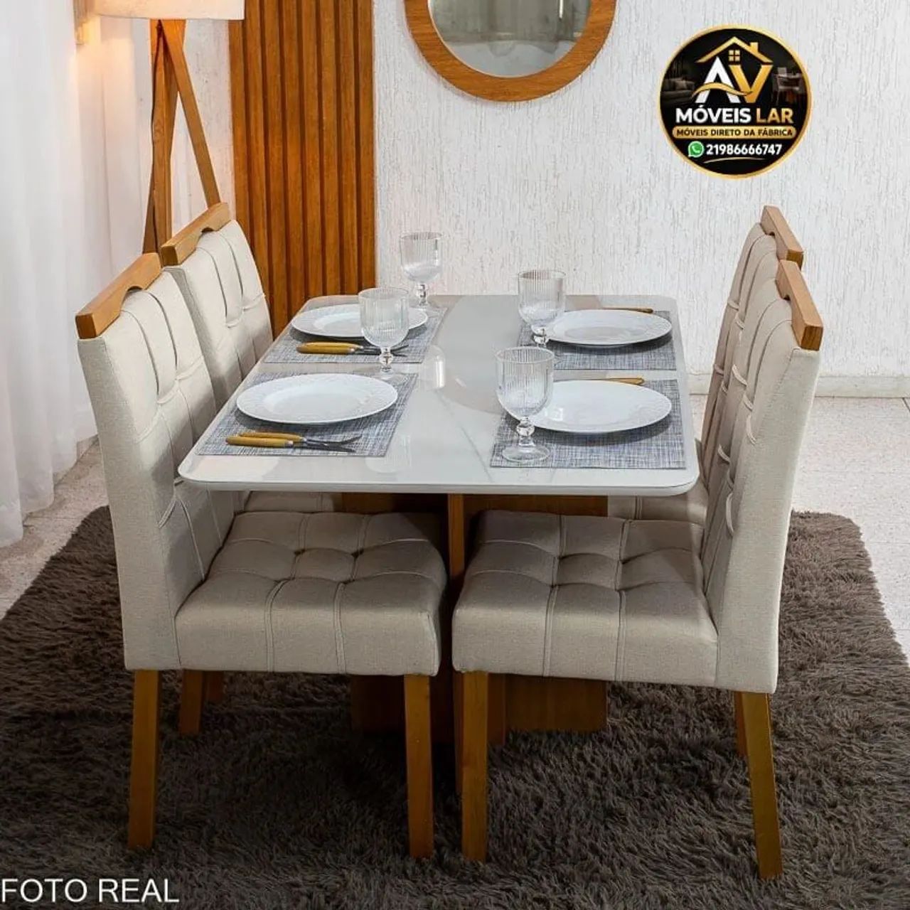 Mesa de jantar com 4 cadeiras  - Foto 2