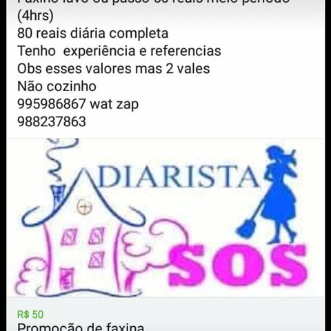 Faxina apartir de 50 reais