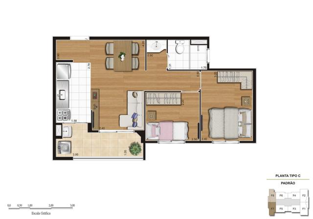 Apartamento em Vila Galvão, com 2 quartos, sendo 1 suíte e área útil de 55 m² - Foto 14