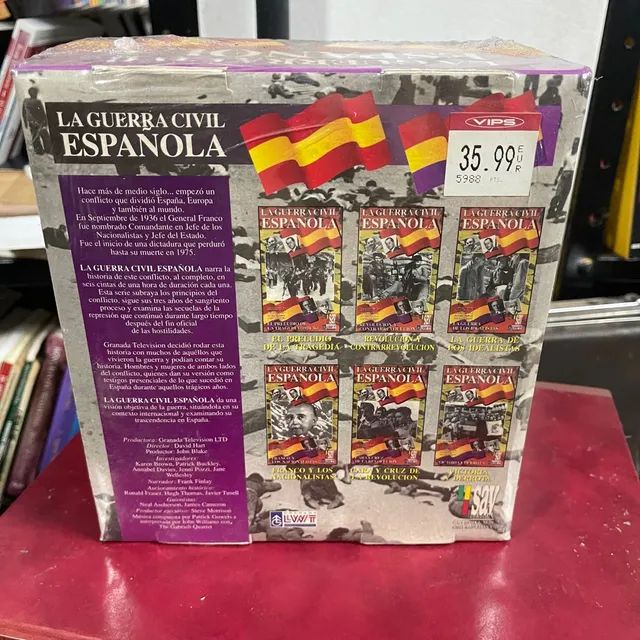 Coleção box 6 vhs la guerra espanola lacrado - Foto 3