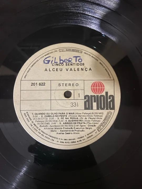 Disco de Vinil Alceu Valença - Cinco Sentidos Sem Capa