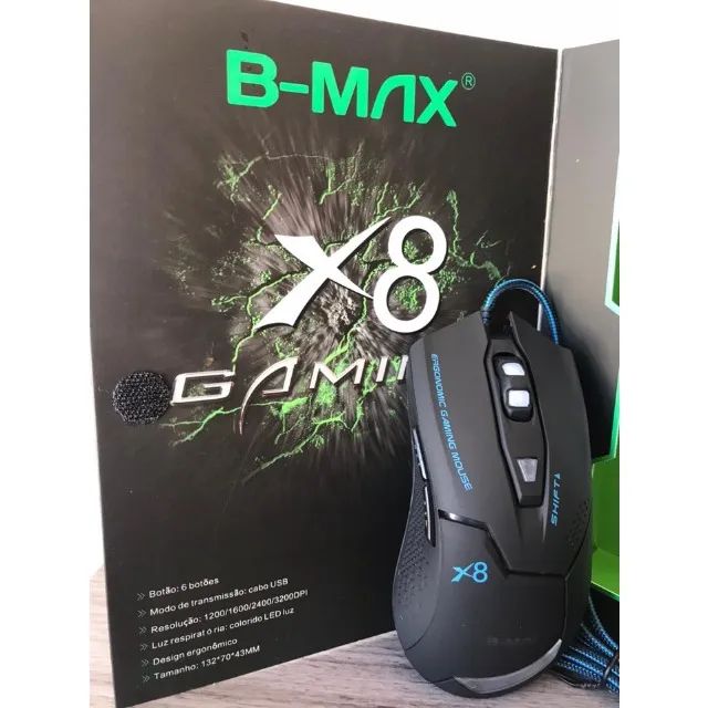 B-max Gaming 6d 3200dpi - X8 Gaming - Mouse Gamer Profissional 