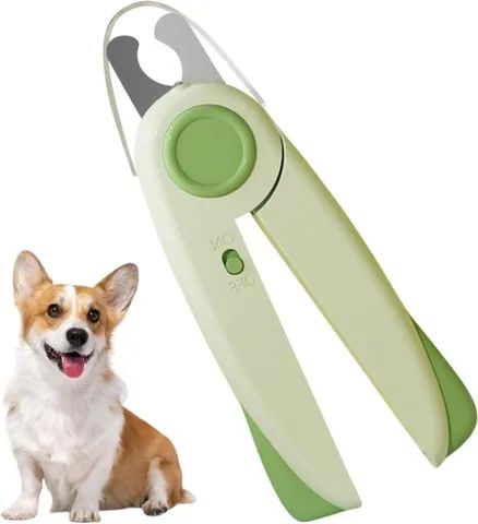 Alicate Tesoura para unhas de Pets com cabo emborrachado Luz Led e Lixa - Foto 2