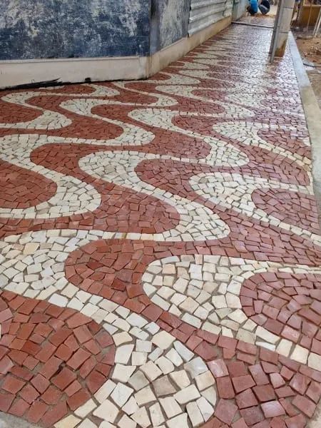 Calçada Portuguesa VERMELHA / ROXO - Foto 6