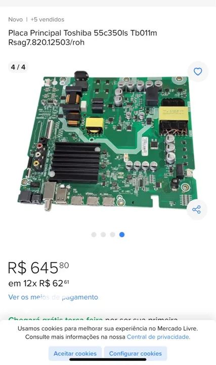 Placa Principal Toshiba 55c350ls Tb011m - Foto 2