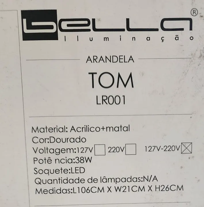 Vendo ARANDELA TOM LR001