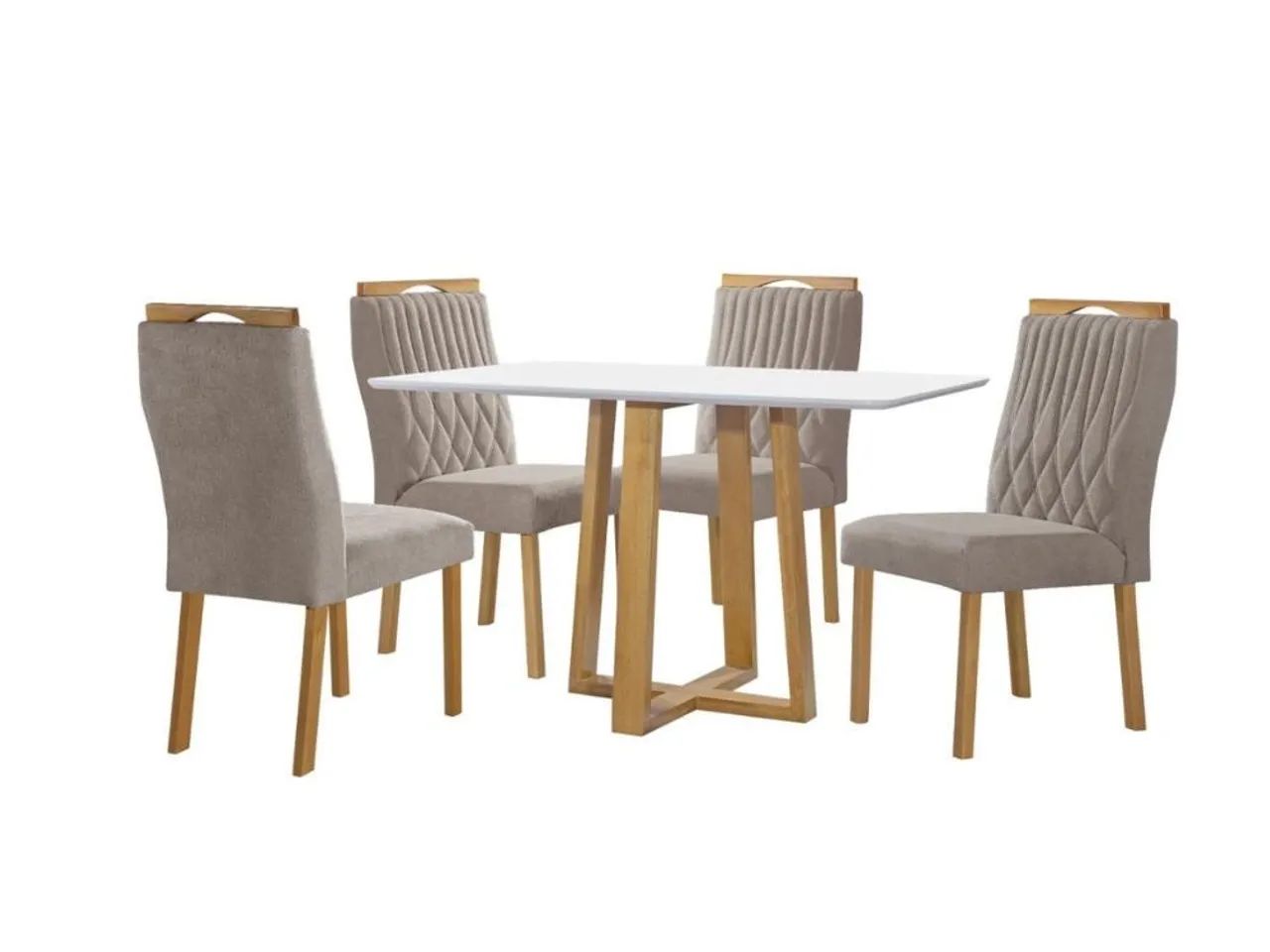 Mesa de Jantar 1.20×0.80 Com 4 Cadeiras Genova l433
