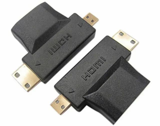 Adaptador 3 Em 1 Hdtv 1080P Micro/Mini Conversor Macho Para Hdmi Fêmea  Arduino COD-CP372  - Foto 4