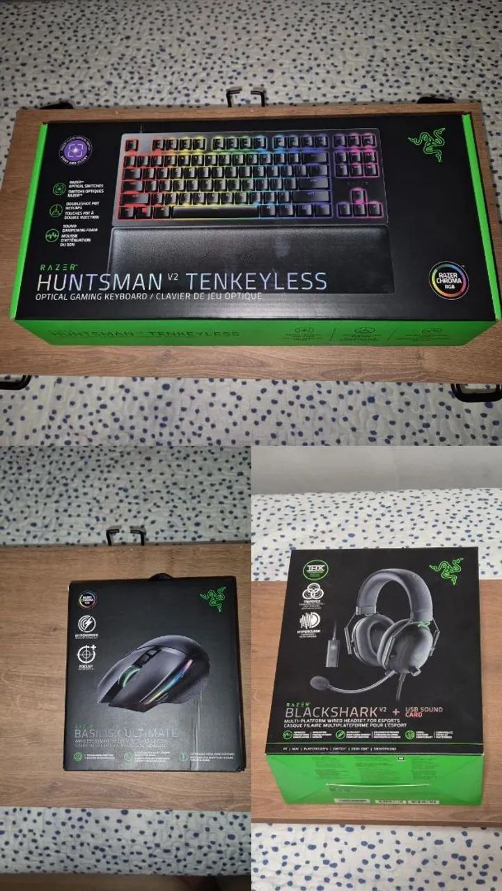 Kit Gamer Razer - Teclado, Mouse, Headset e Mousepad