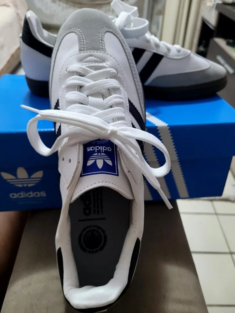 Adidas Samba - Branco/Preto - Novo