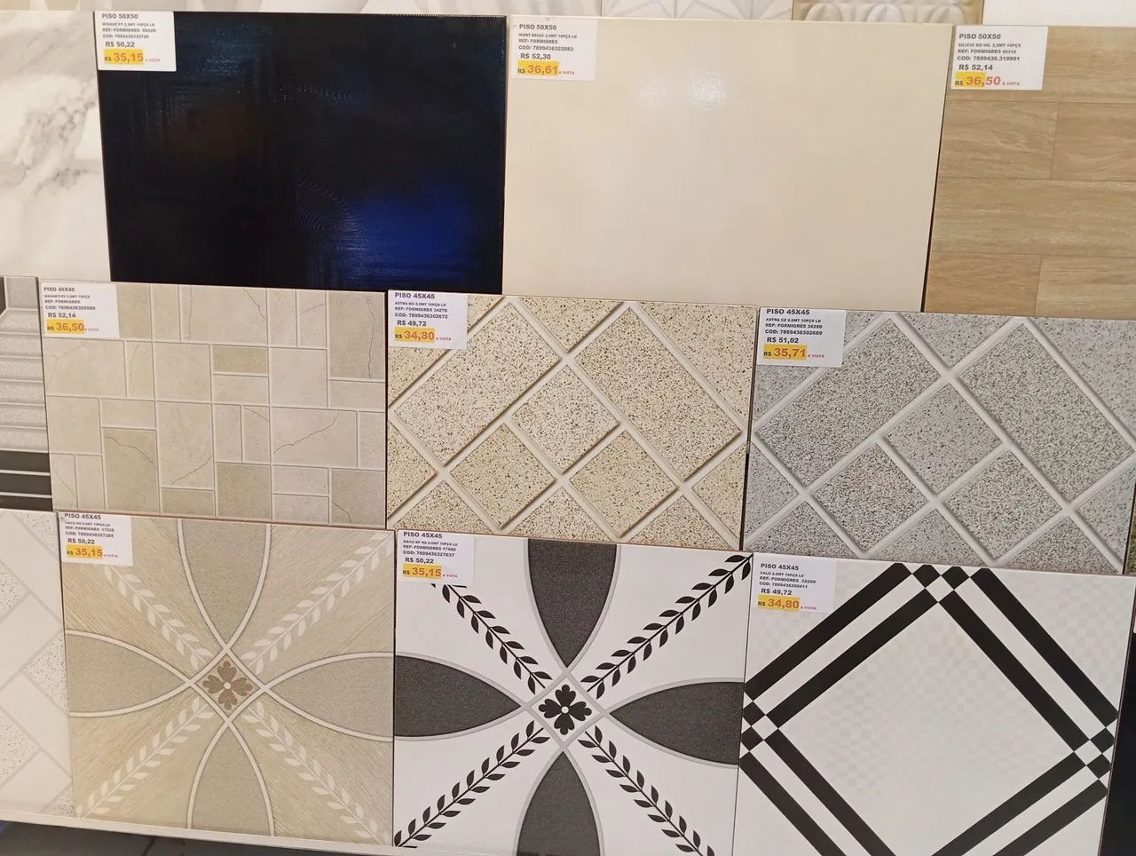 Pisos Cerâmicos e Porcelanatos - Diversos Modelos
