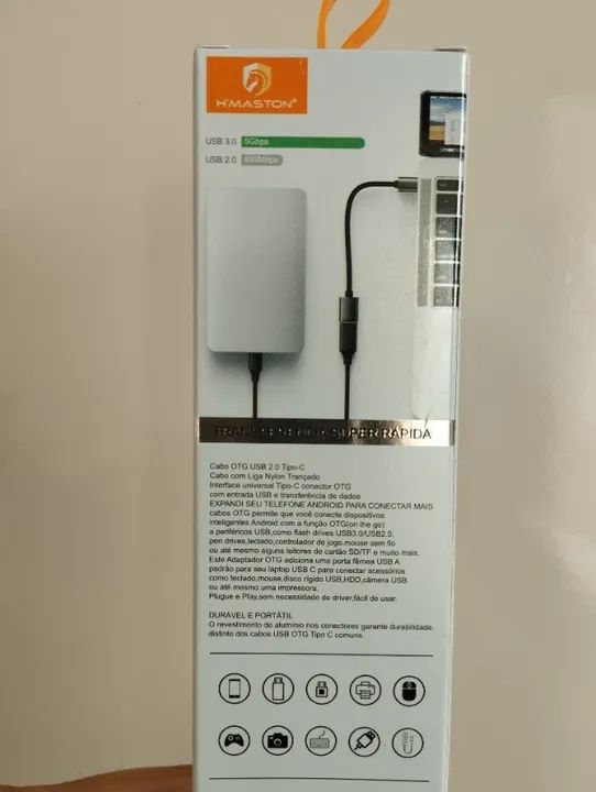 Cabo OTG TIPO-C / USB (PASSA MUSICAS E FOTOS DO PENDRIVE PARA CEL...) - Foto 2