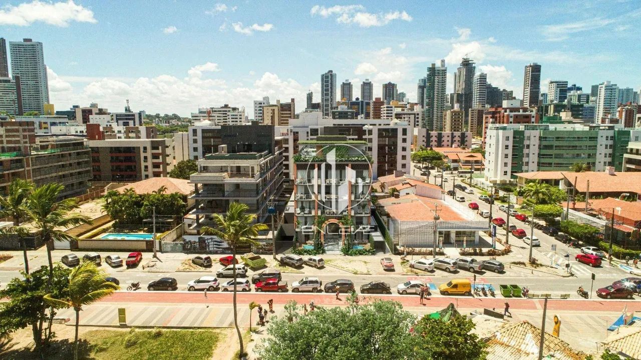 Apartamentos na planta com 01 quarto + área externa à beira-mar do Cabo Branco