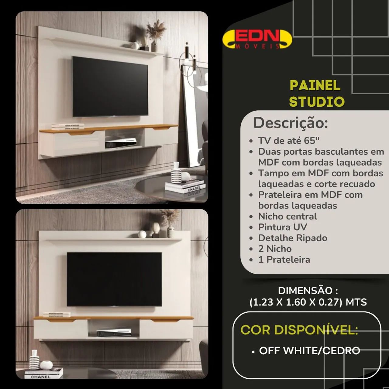 Painel para 65 polegadas