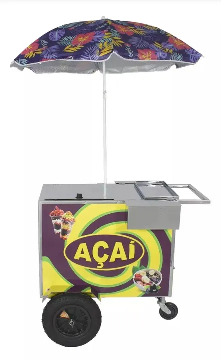 Carrinho de Açaí Completo com Guarda-Sol