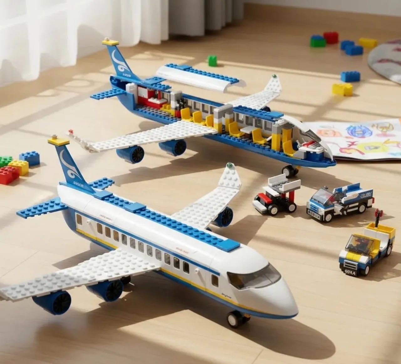 Brinquedo de montar avião 463 peças tipo lego  - Foto 4