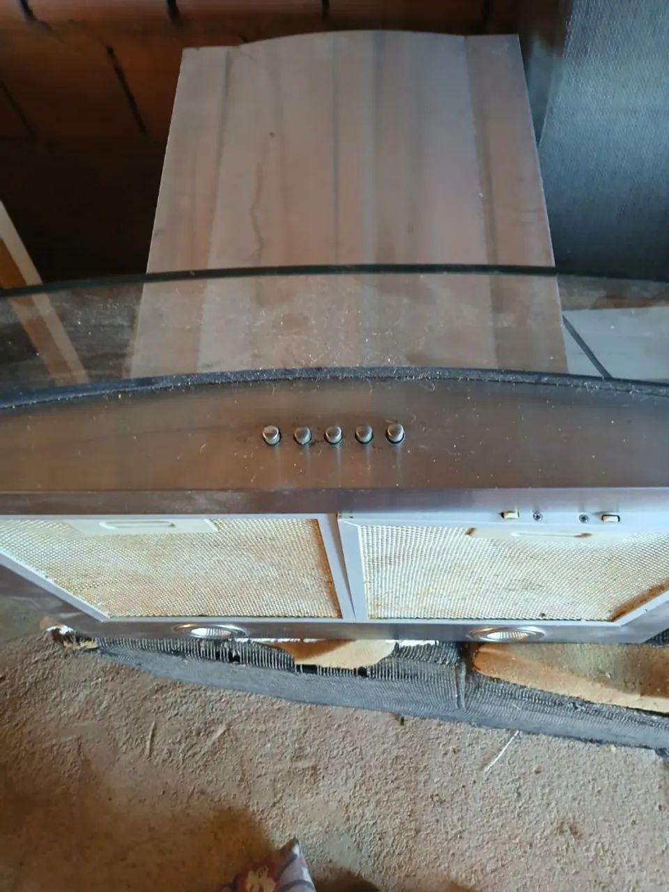 Coifa de parede em inox com vidro curvo - Foto 4