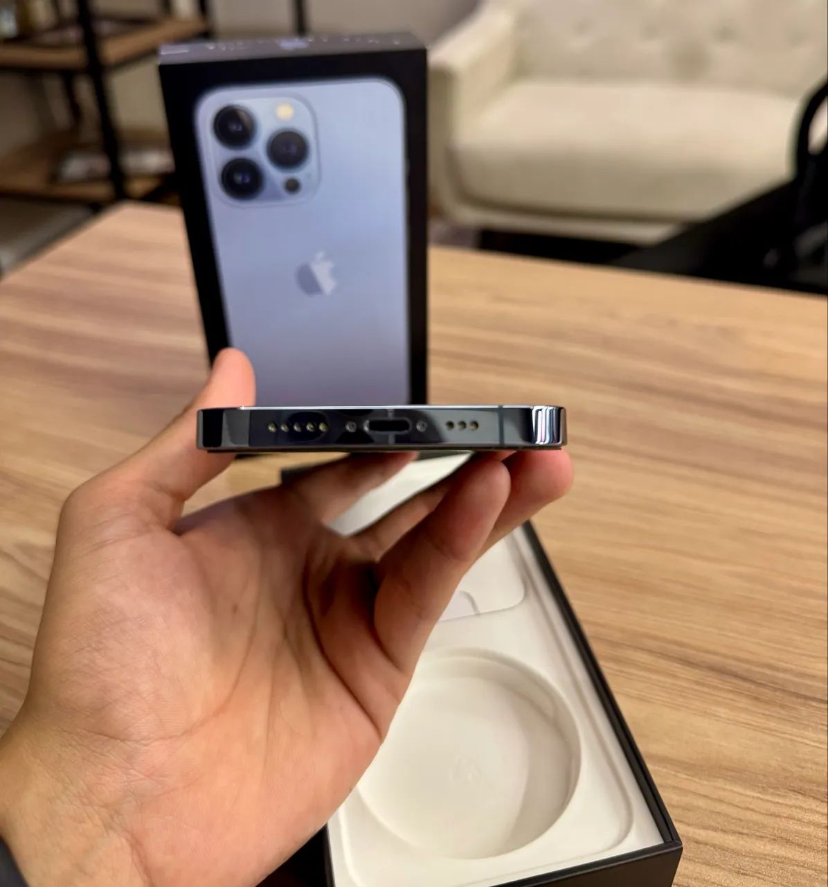 【美品】iPhone 13 pro 128GB Apple iPhone 13 Pro Max (128 GB) - Azul Sierra | Amazon.com.br