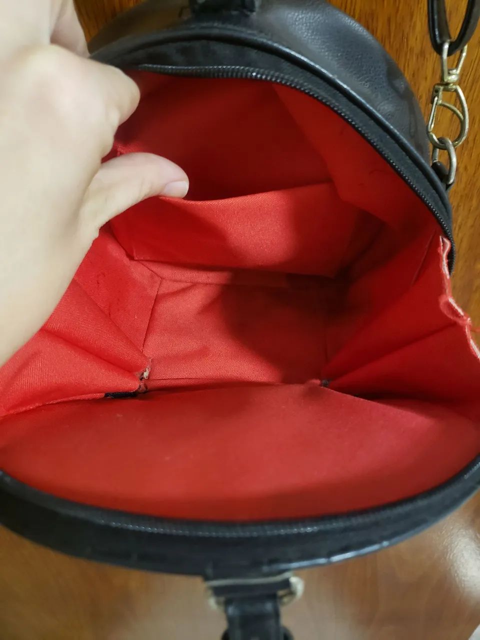 Bolsa de couro Maria Milao Preta - Foto 3