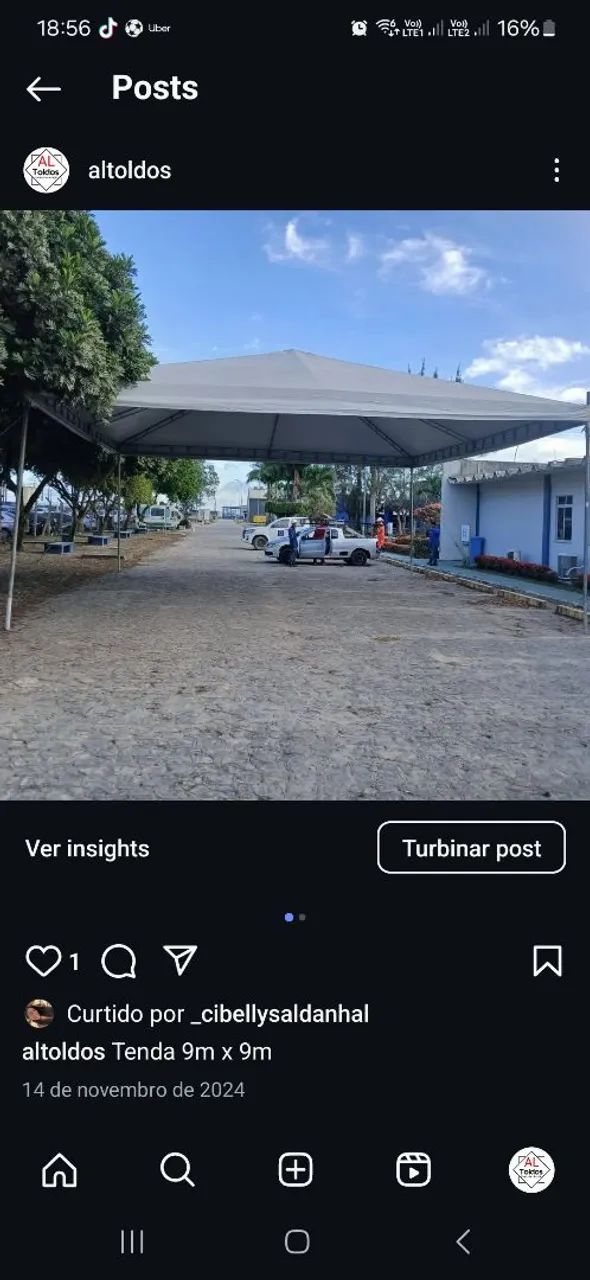 Locação de tendas 