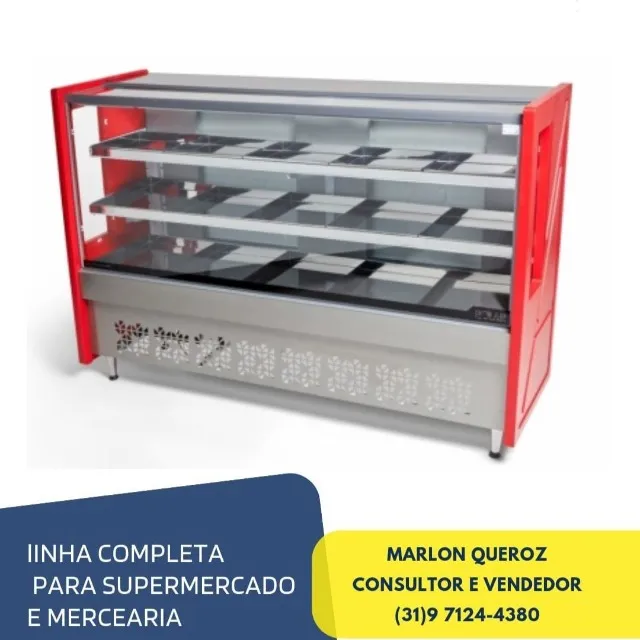 Balcão de Açougue Avícola 1,75M Vermelho