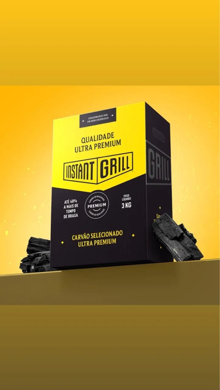 Carvão Instant Grill - Ultra Premium 3kg