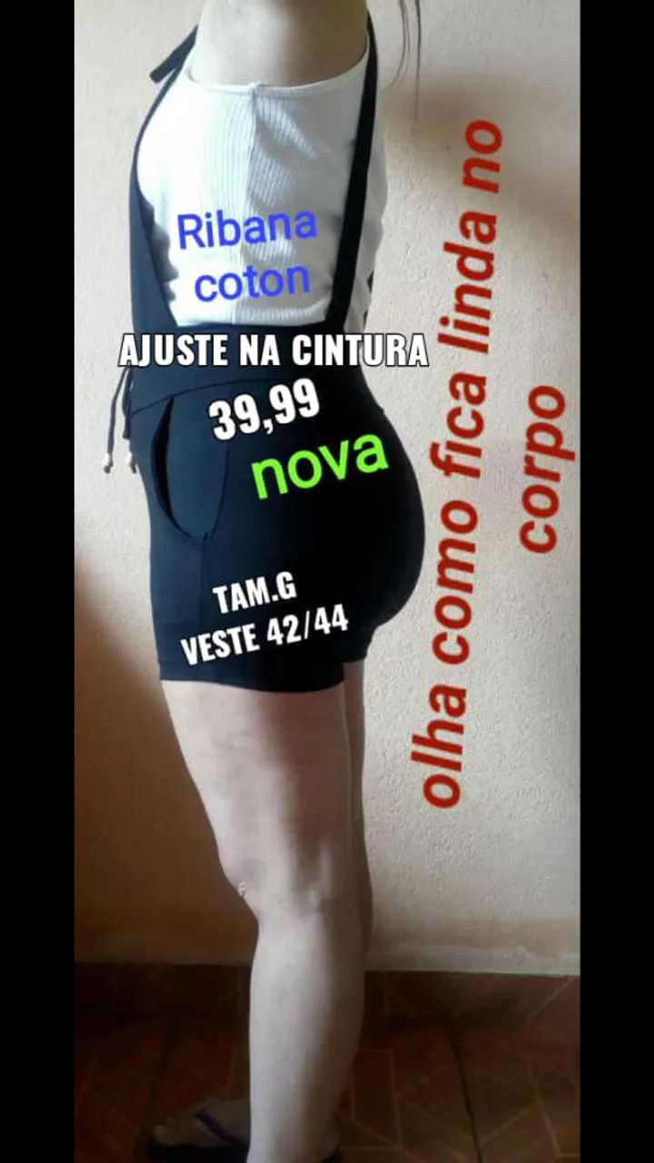 Jardineira coton grosso nova - Foto 3