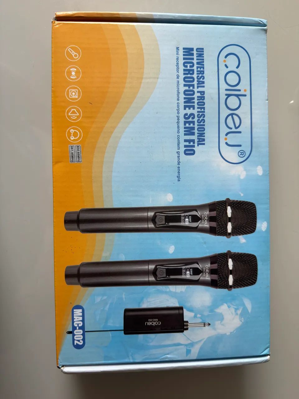 Kit Microfones Coibeu sem fio profissional universal 