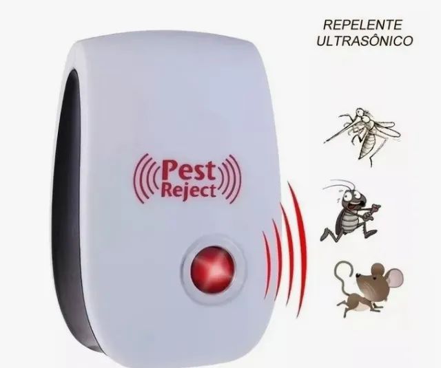 Repelente Eletrônico Ultrassônico Espanta Ratos E Insetos