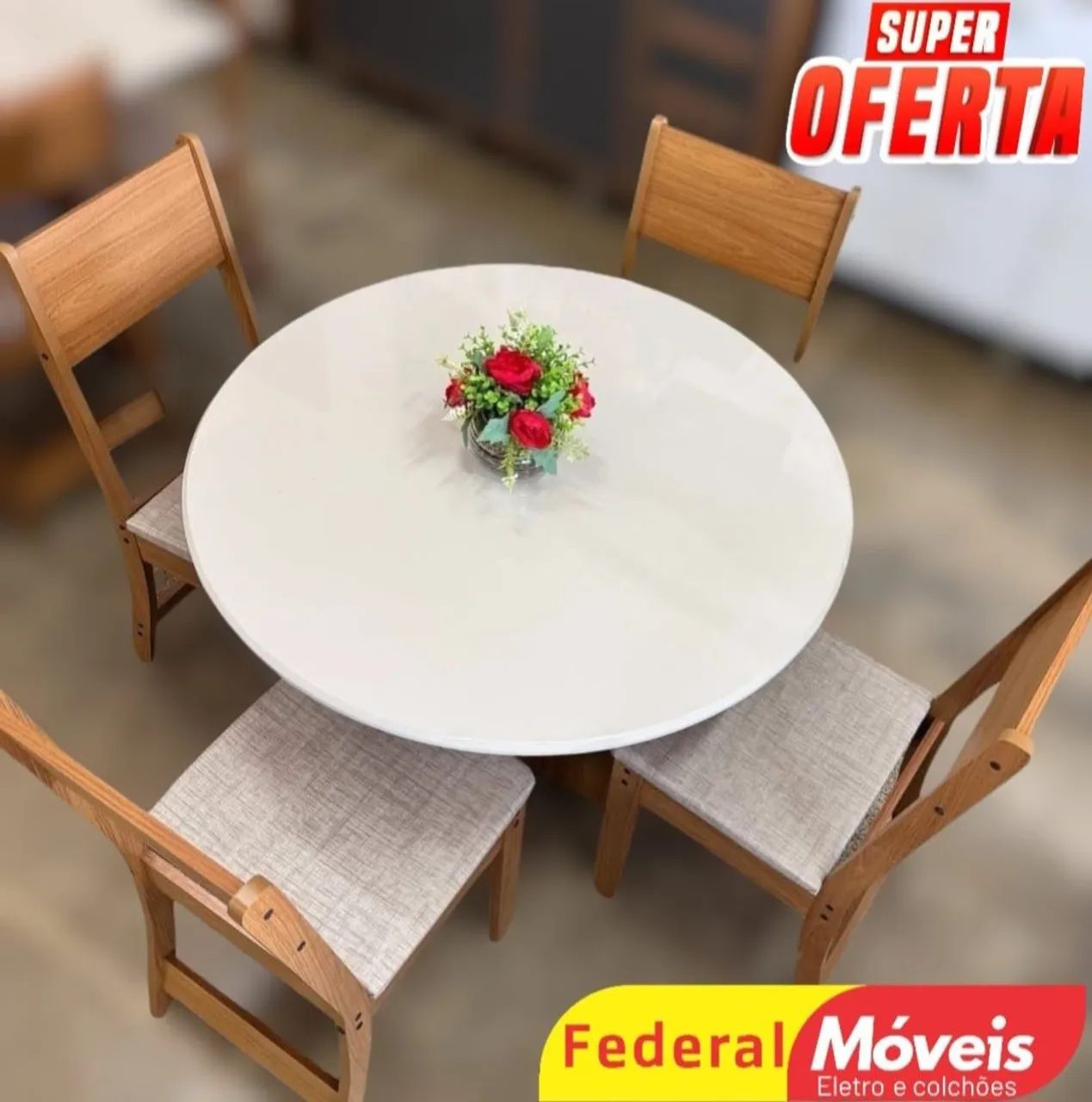 Conjunto de Mesa com 4 Cadeiras - Novo! beleza e Funcionalidade - Foto 2