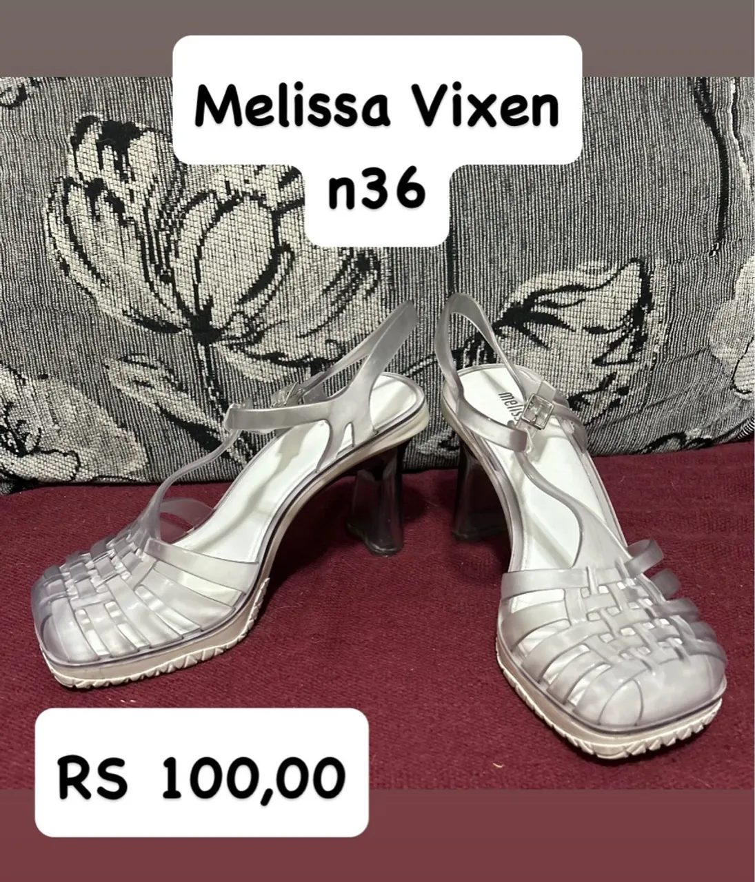 Sandália Melissa Vixen Transparente - n36