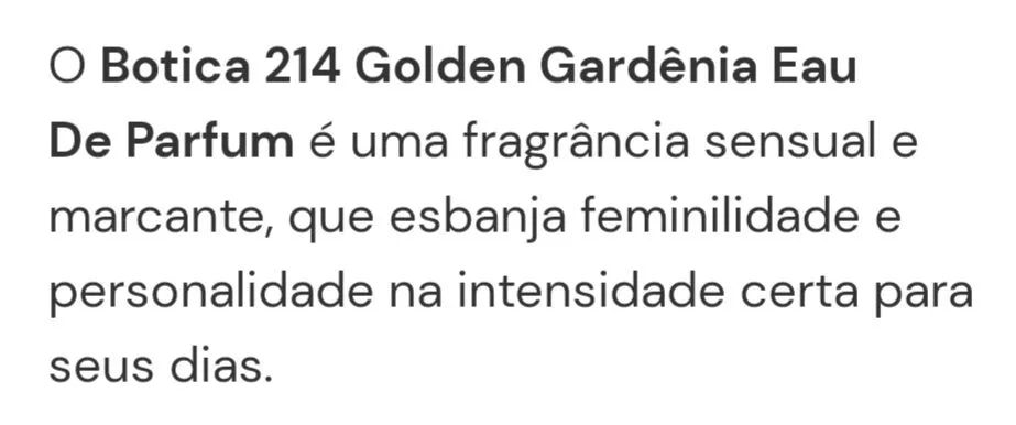 Botica 214 golden gardênia  - Foto 3